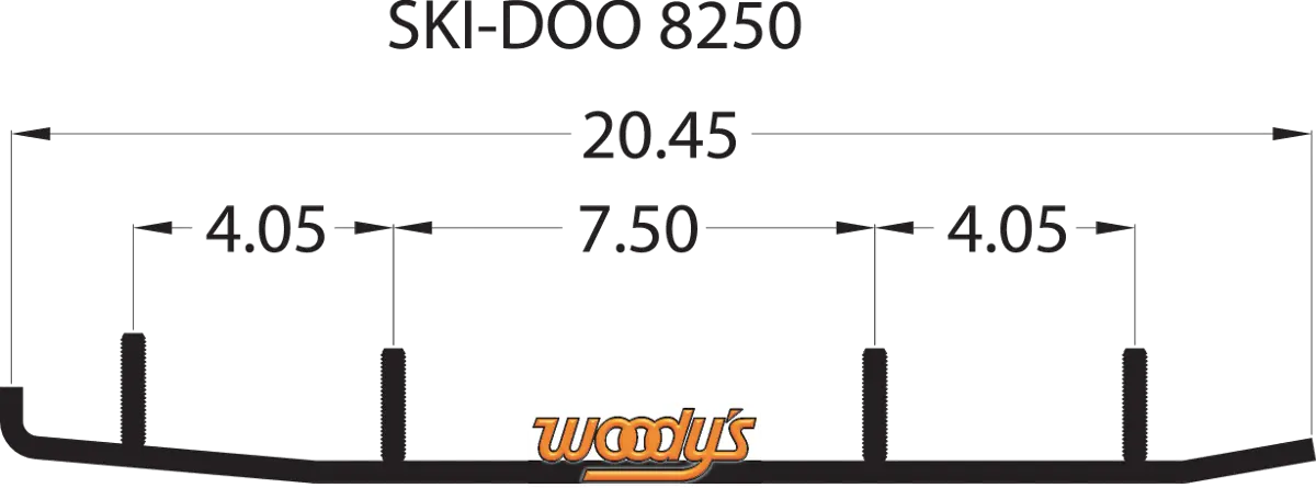 Woody's Wear Bar - Trail Blazer Iv™ Flat-Top® - 6" - 60° - Ski-Doo Tsd4-8250 1