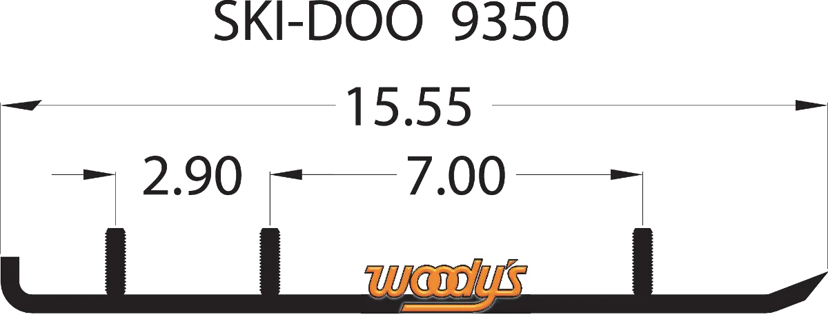 Woody's Wear Bar - Trail Blazer Iv™ Flat-Top® - 6" - 60° - Camoplast/Polaris/Ski-Doo Tsd4-9350 1