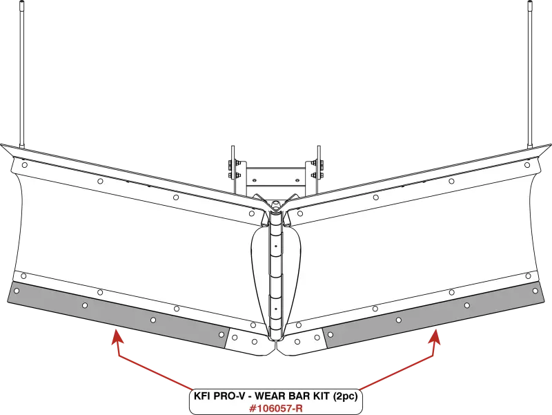 Kfi Wear Bar Wing Kit V-Plow - 2 Pc. 2