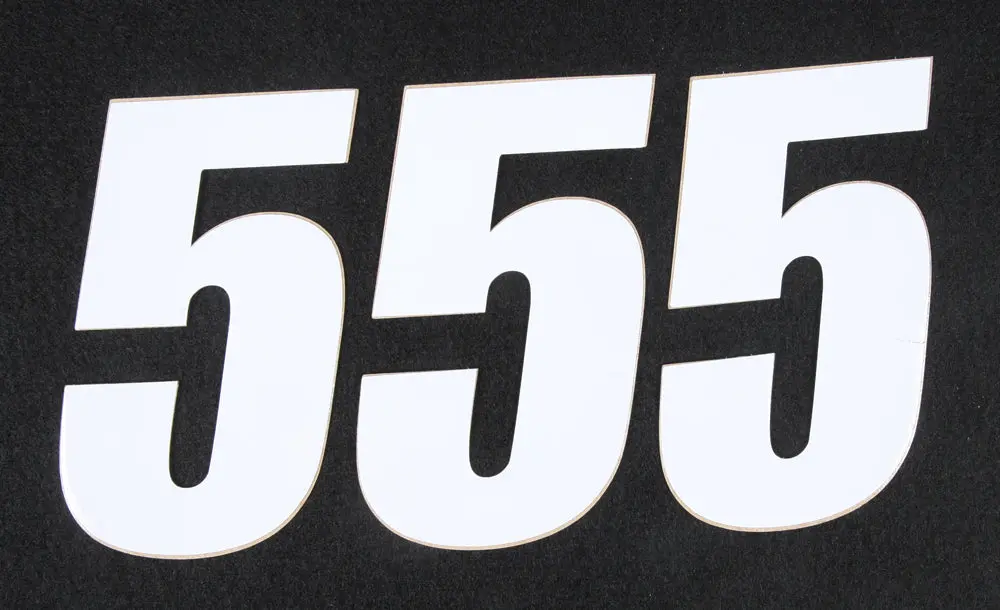 Number 5 White 4" 3/Pk 1