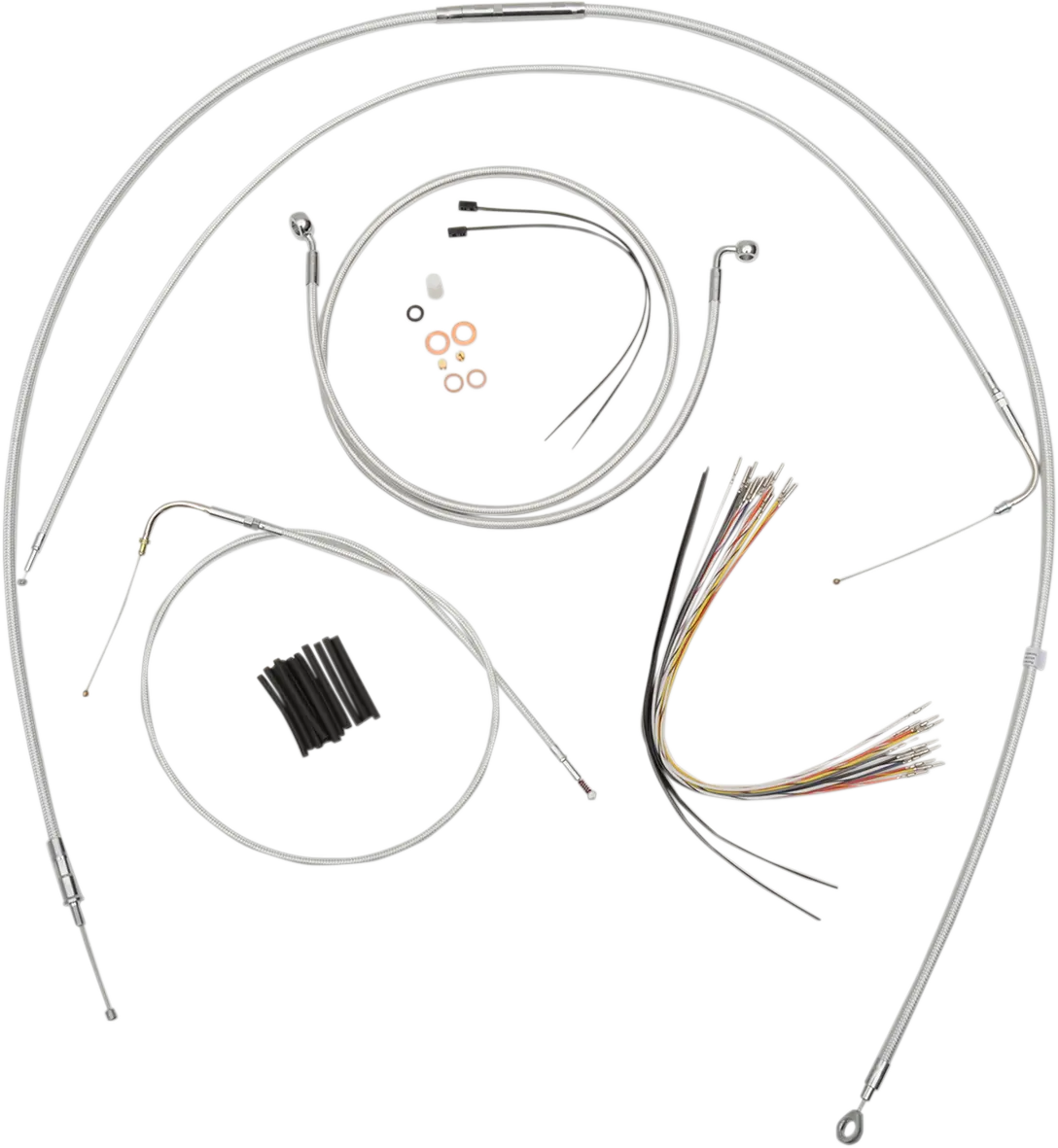 Magnum Shielding Sterling Chromite Ii® Designer Handlebar Installation Kit - 12"-14" - '07-'10 Flst 387251 1