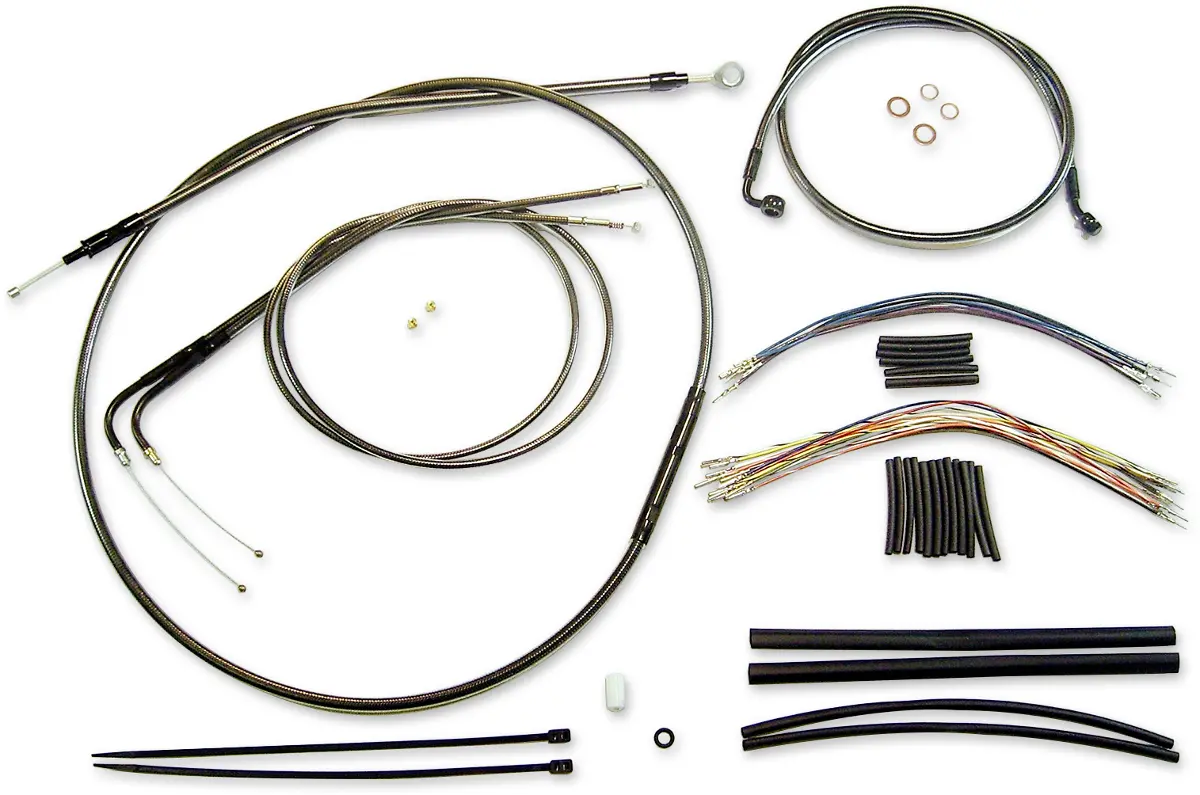 Magnum Shielding Black Pearl™ Designer Handlebar Installation Kit - 12"-14" - '96-'05 Dyna 487381 1