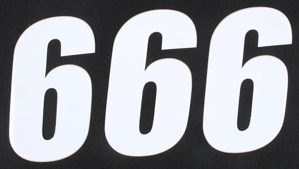 Number 6 White 6" 3/Pk 1