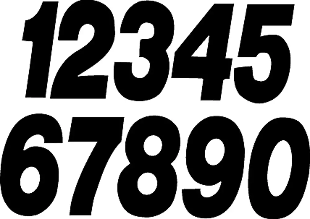 #4 7" Black Super X Digits 3/Pk 1