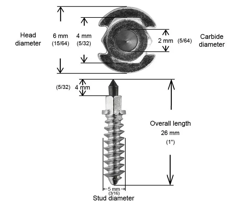 1 1/8" 28Mm Shoulder Studs Qty 200 2