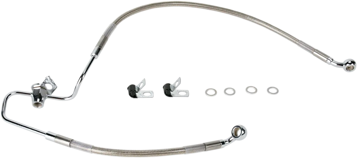 Drag Specialties Brake Line - Rear - Stainless Steel 660320 1