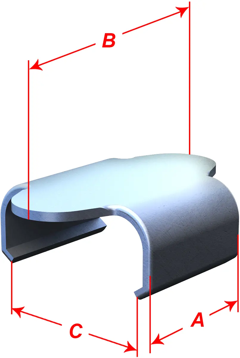 Camso Flat Track Clips - 1.640" Total Length - 10 Pack Aft120107 1