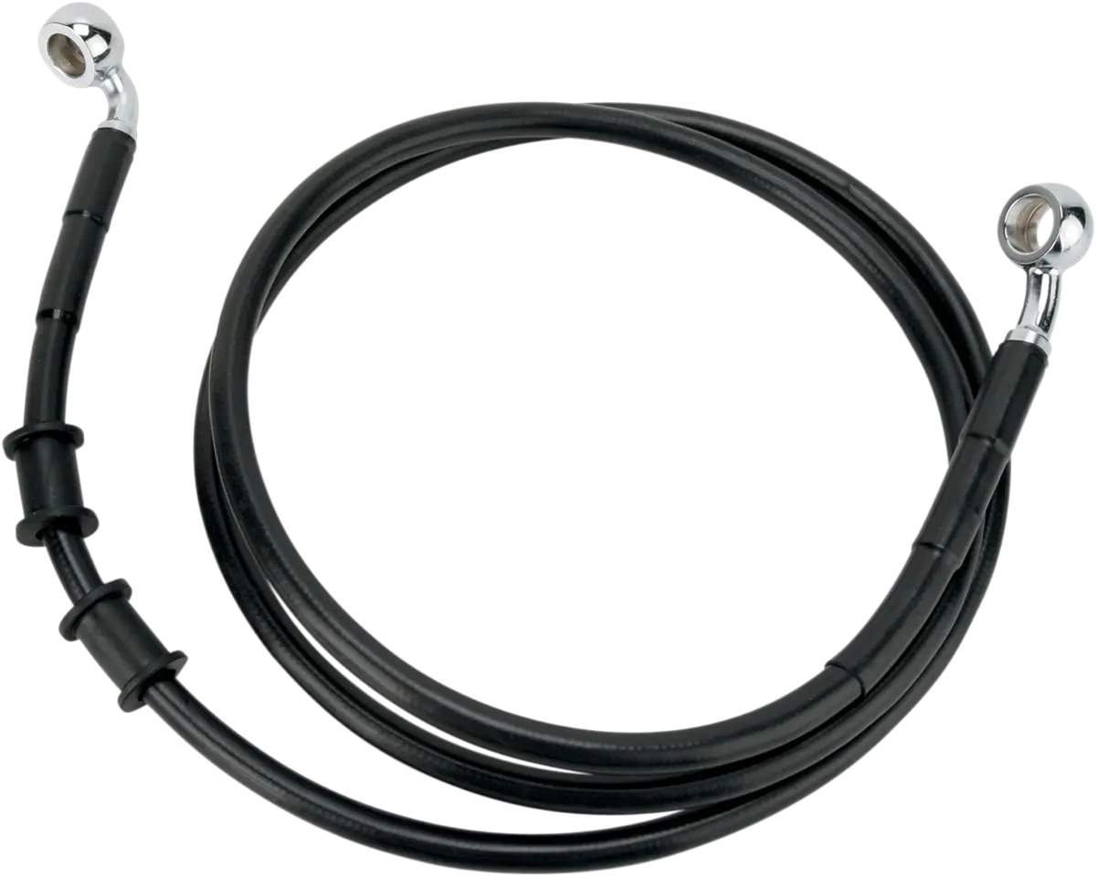 Drag Specialties Brake Line - Front - Black - +6" - Fxdb '08-'17 660324-6Blk 1