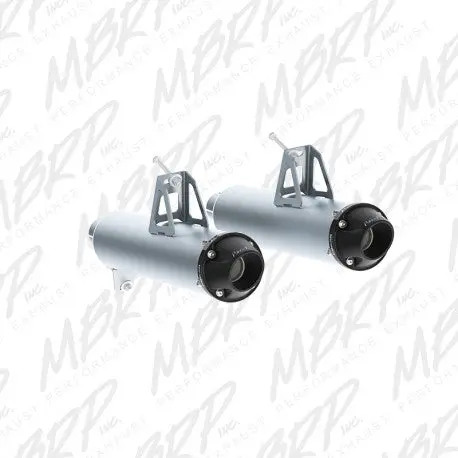 Dual Slip On System W/ Performance Muffler Blk Tip 1