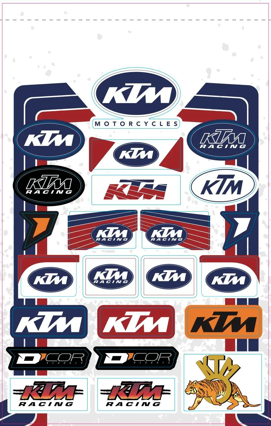Decal Sheets Ktm 1