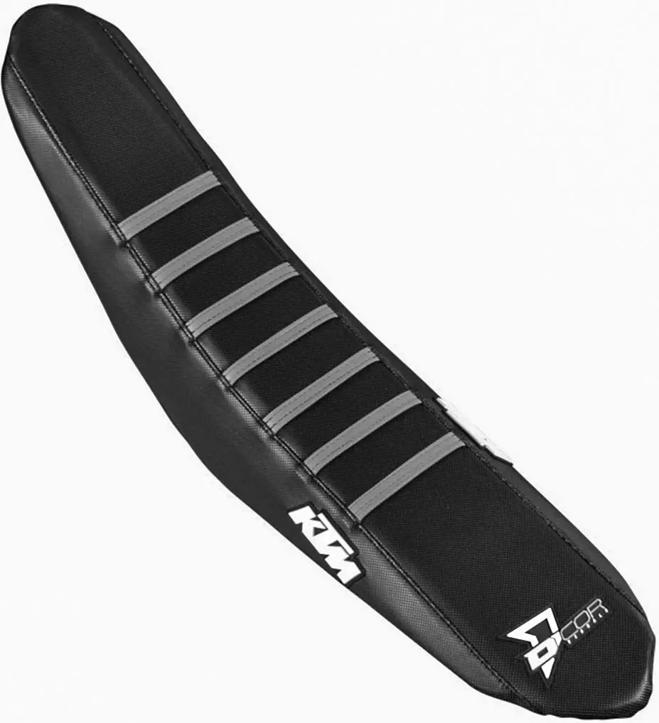 Seat Cover Black/Grey Ribs 1