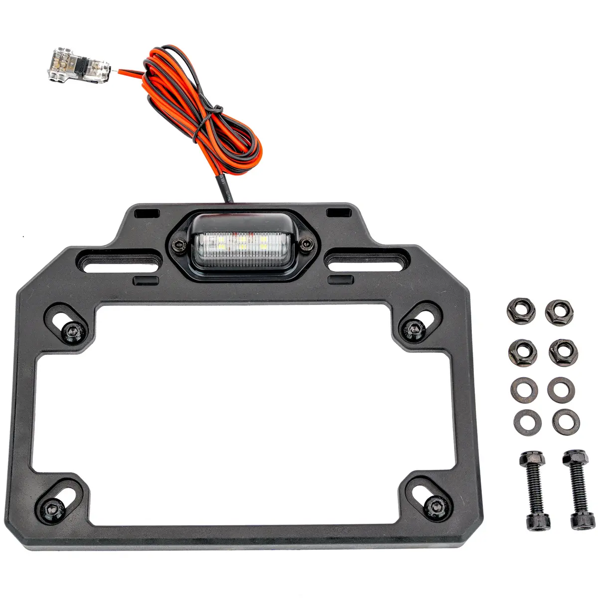 Adjustable License Plate Bracket W/ Led Light 1
