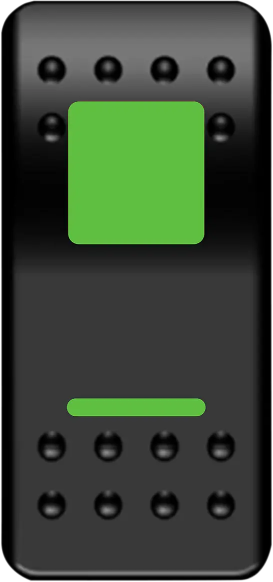 Moose Offroad Rocker Switch - On/Off - Green Gng-Pwr 1