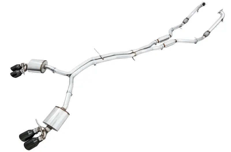 Awe Tuning Audi B9 S4 Switchpath Exhaust - Non-Resonated (Black 102Mm Tips) 1