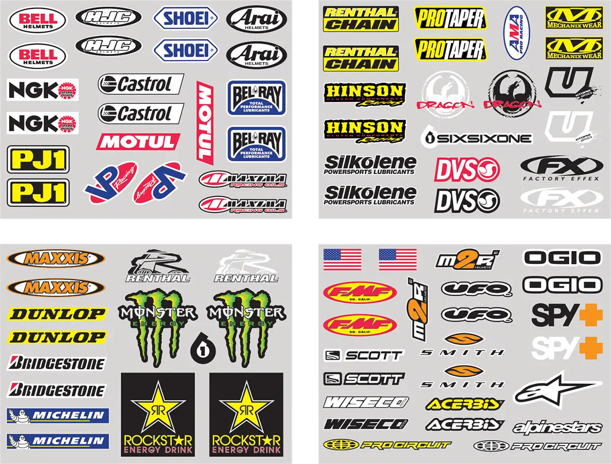 Factory Effex Iron-On Jersey Sponsor Kit 11-82120 1