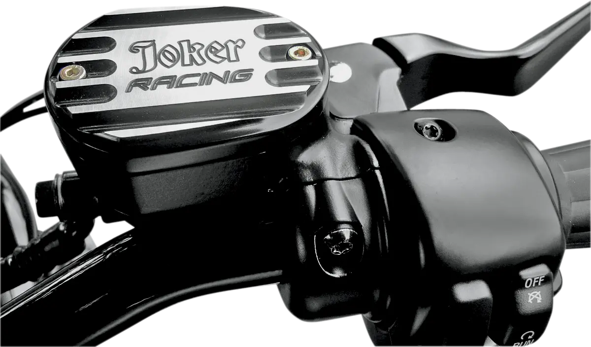 Joker Machine Front Brake Master Cylinder Cover - Joker Logo - Black 10-381B 1