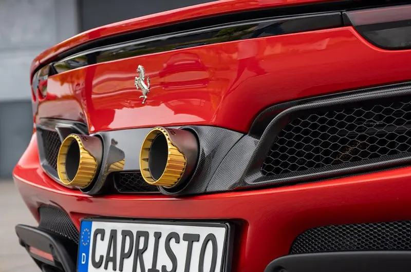 Capristo Carbon Fiber Twin Tailpipe Conversion (Oem/Capristo) - Ferrari 296 1