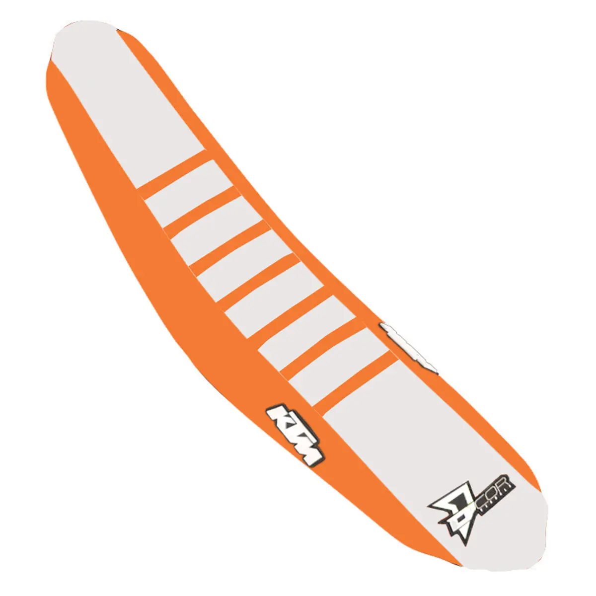 Seat Cover Orange/White Orange Ribs Ktm Sx/F 125 450 1