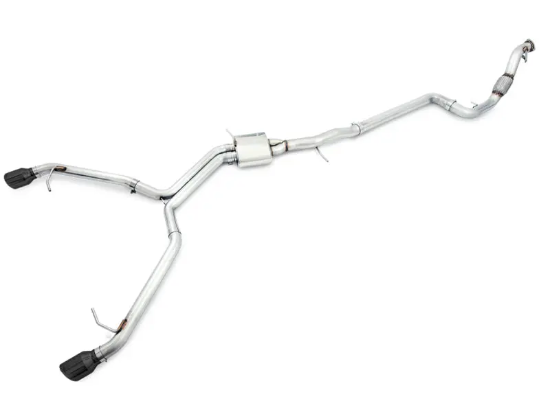 Awe Tuning Audi B9 A4 Track Edition Exhaust Dual Outlet - Diamond Black Tips (Includes Dp) 1
