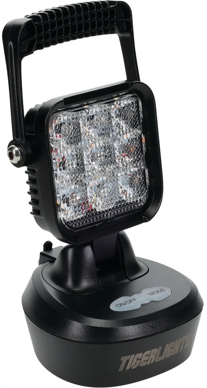 Magnetic Led Work Light Flashing Amber Rechargeable 1