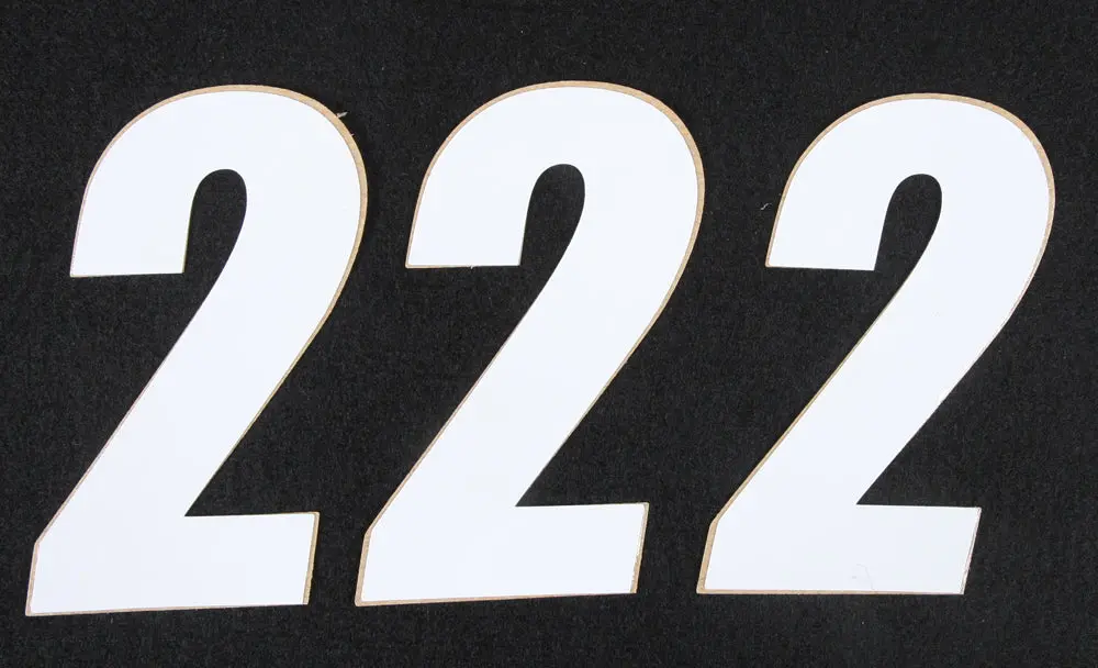 Number 2 White 4" 3/Pk 1