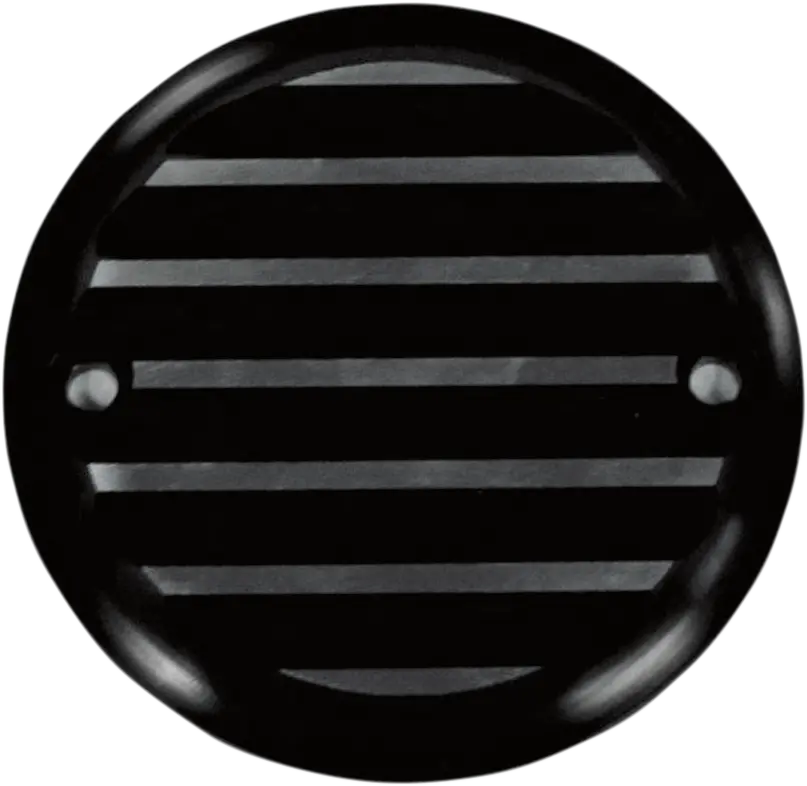 Joker Machine Points Cover - Finned - 2 Hole - Black Anodized/Silver 02-98Tc 1