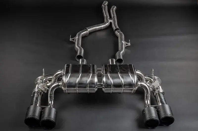 Capristo Valved Exhaust + Mid-Silencer/ Opf Spare + Wicrom Tips (Oe Actuators) - Bmw F87 M2 Competition/ Cs 1
