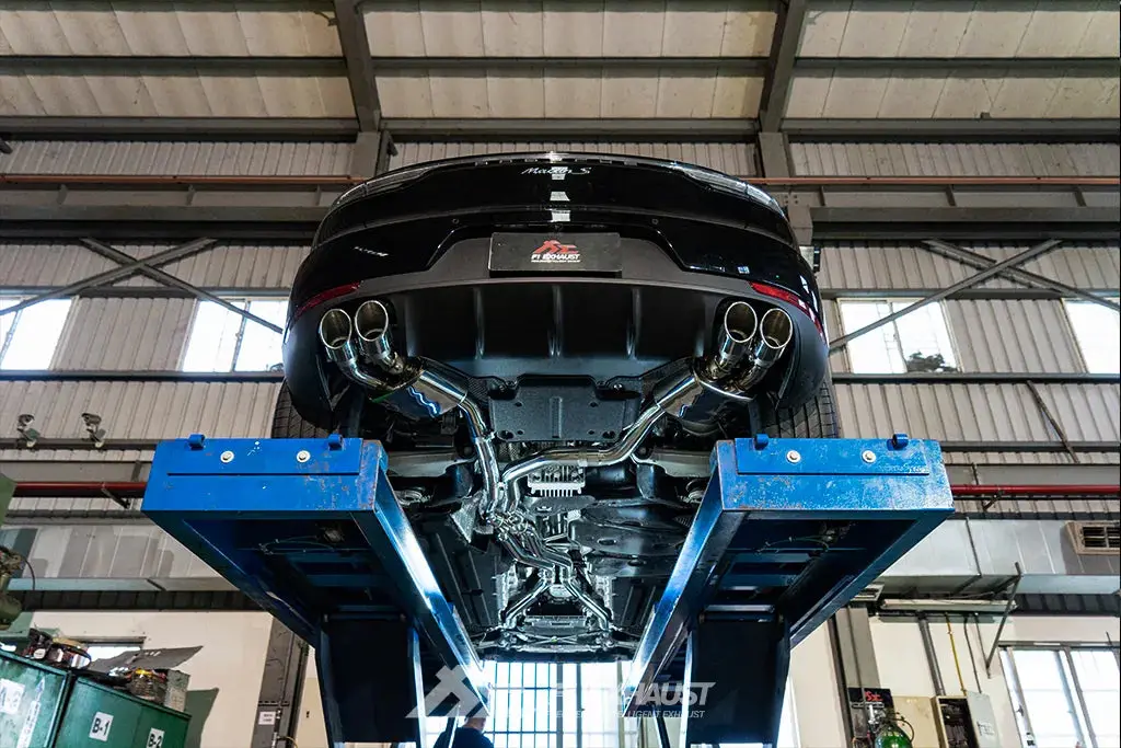 Fi Exhaust Front Pipe + Mid X-Pipe + Valvetronic Muffler + Quad Silver Tips + Fi Pro App Remote (Obdii) - Porsche 95B.2 Macan S 2019-2020 1
