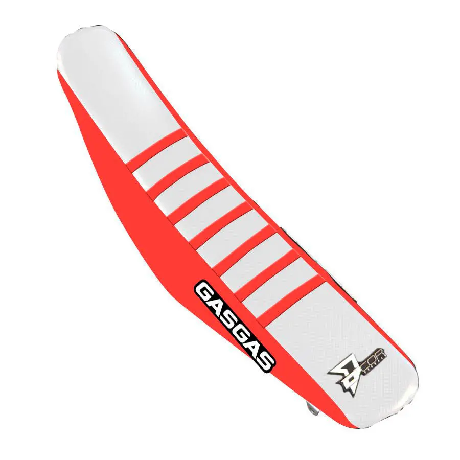 Seat Cover Red/White W/Red Ribs Gas 1