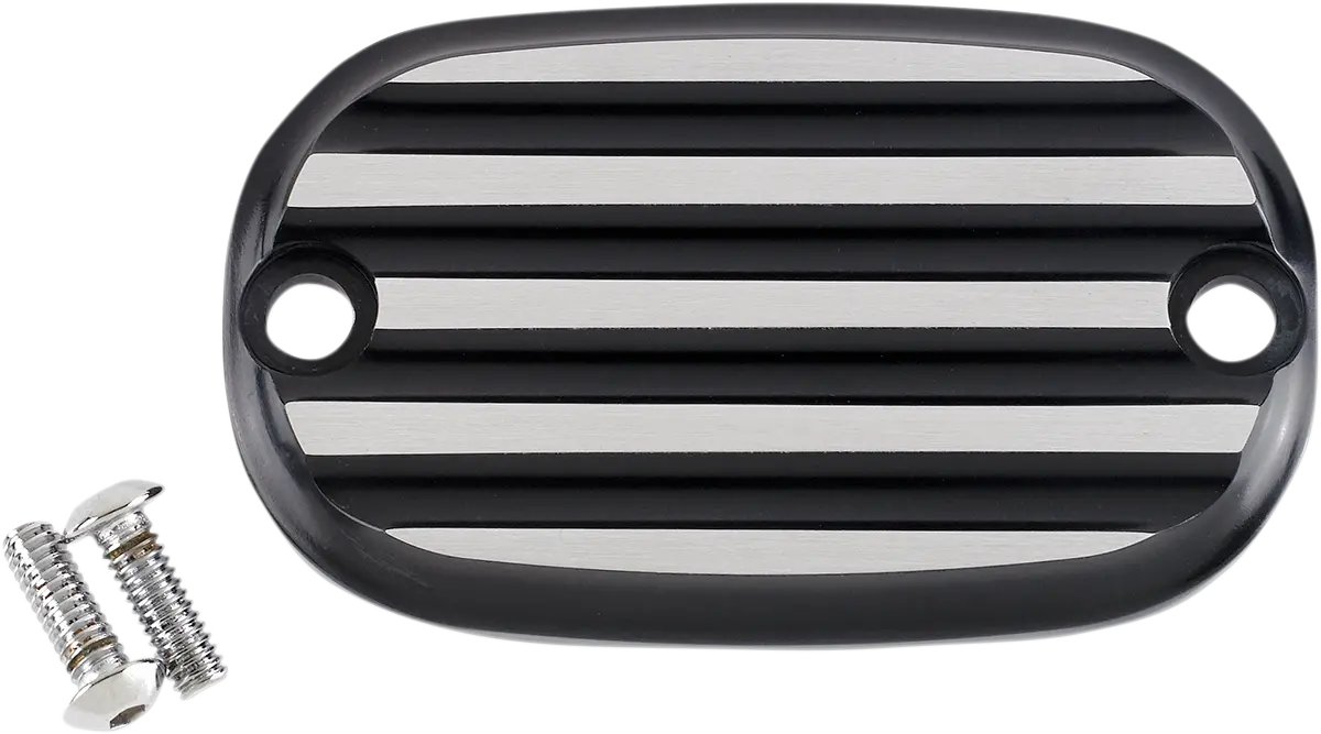 Joker Machine Master Cylinder Cover - Finned - Black/Silver 08-01-2 1