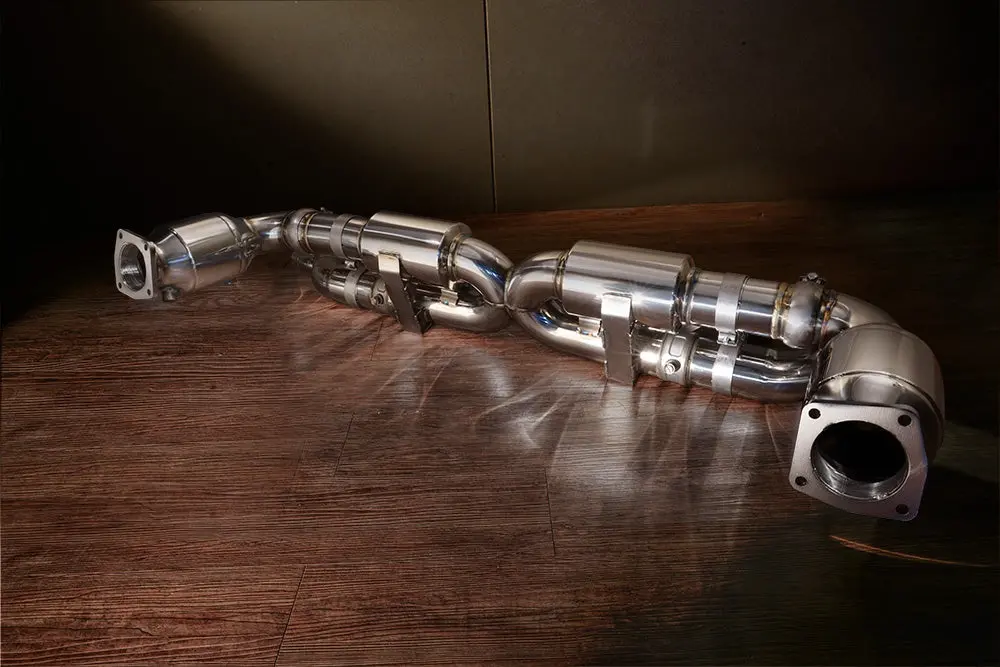 Fi Exhaust Valvetronic Titanium Muffler + Fi Pro App Remote (Obdii) - Porsche 991.1/ 991.2 Turbo 2013-2019 (Oem Tips Compatible Version) 2