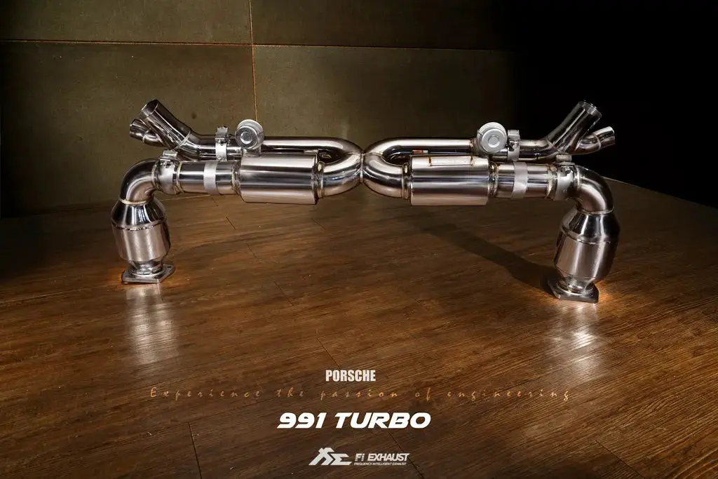 Fi Exhaust Valvetronic Muffler + Standard Remote - Porsche 991.1/ 991.2 Turbo 2013-2019 (Oem Tips Compatible Version) 2