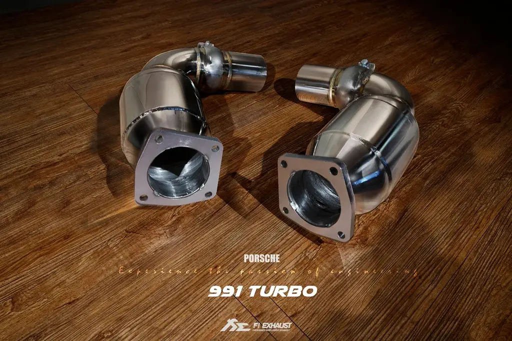 Fi Exhaust Valvetronic Muffler + Standard Remote - Porsche 991.1/ 991.2 Turbo 2013-2019 (Oem Tips Compatible Version) 1