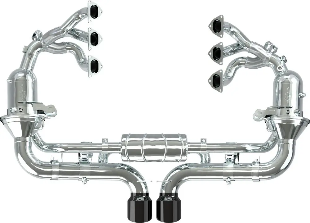 Capristo 250 Cell Headers + Valved Exhaust, Carbon Tips (Oe Actuators) Set - Porsche 992 Gt3/ Rs 1