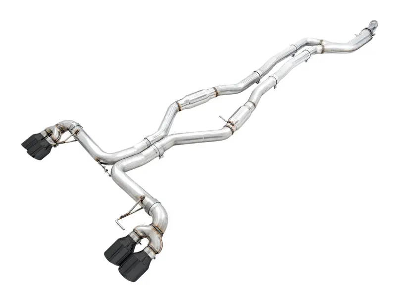 Awe Tuning 2019+ Bmw M340i (G20) Track Edition Exhaust - Quad Diamond Black Tips 1