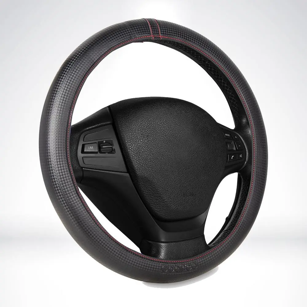 Sparco Elasticated Steering Wheel Cover Pvc & Eva Black For 38 Cm Anti-Slip Universal 2