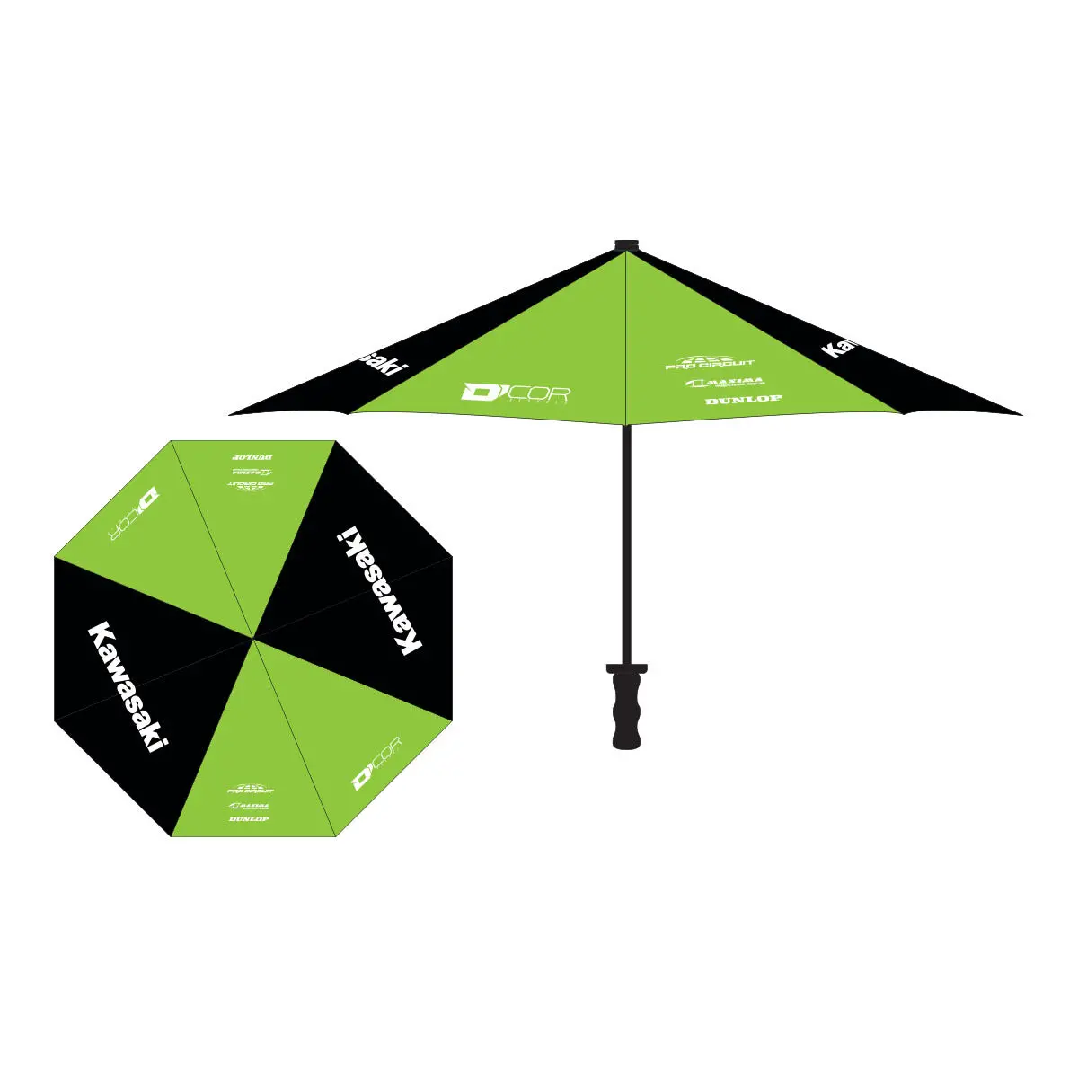 Kawasaki Umbrella Green/Black 1