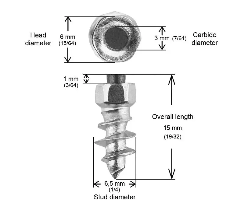 15Mm Standard Screw Studs Qty 100 2