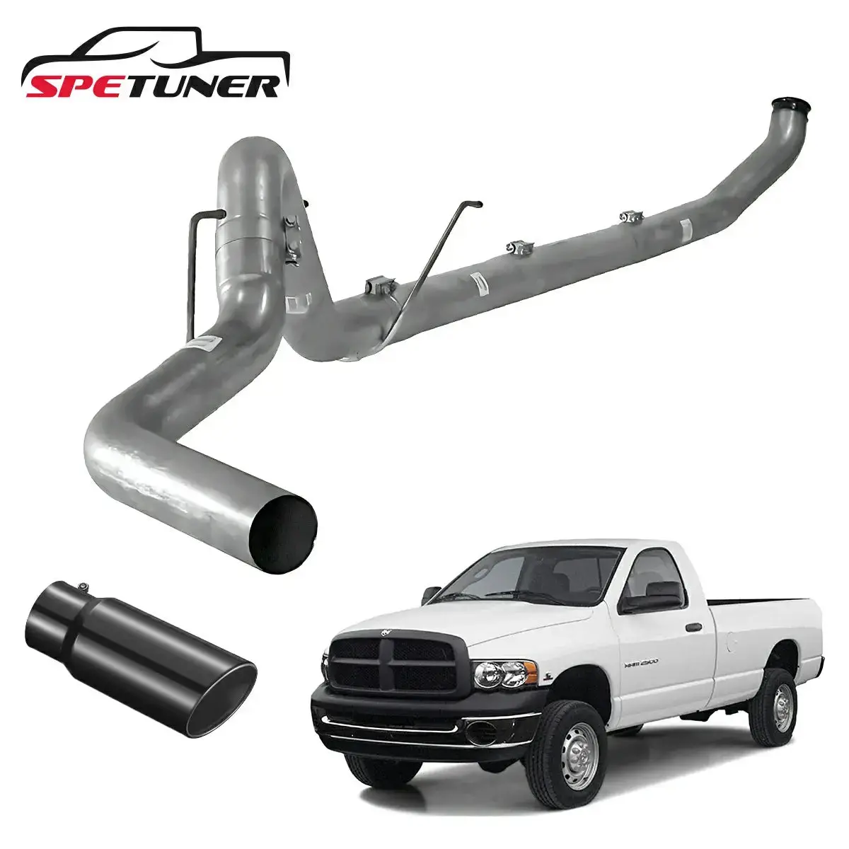 4''/5''  Turbo-Back For 2003 Dodge 5.9L Cummins Dpf Delete Race Pipe 1