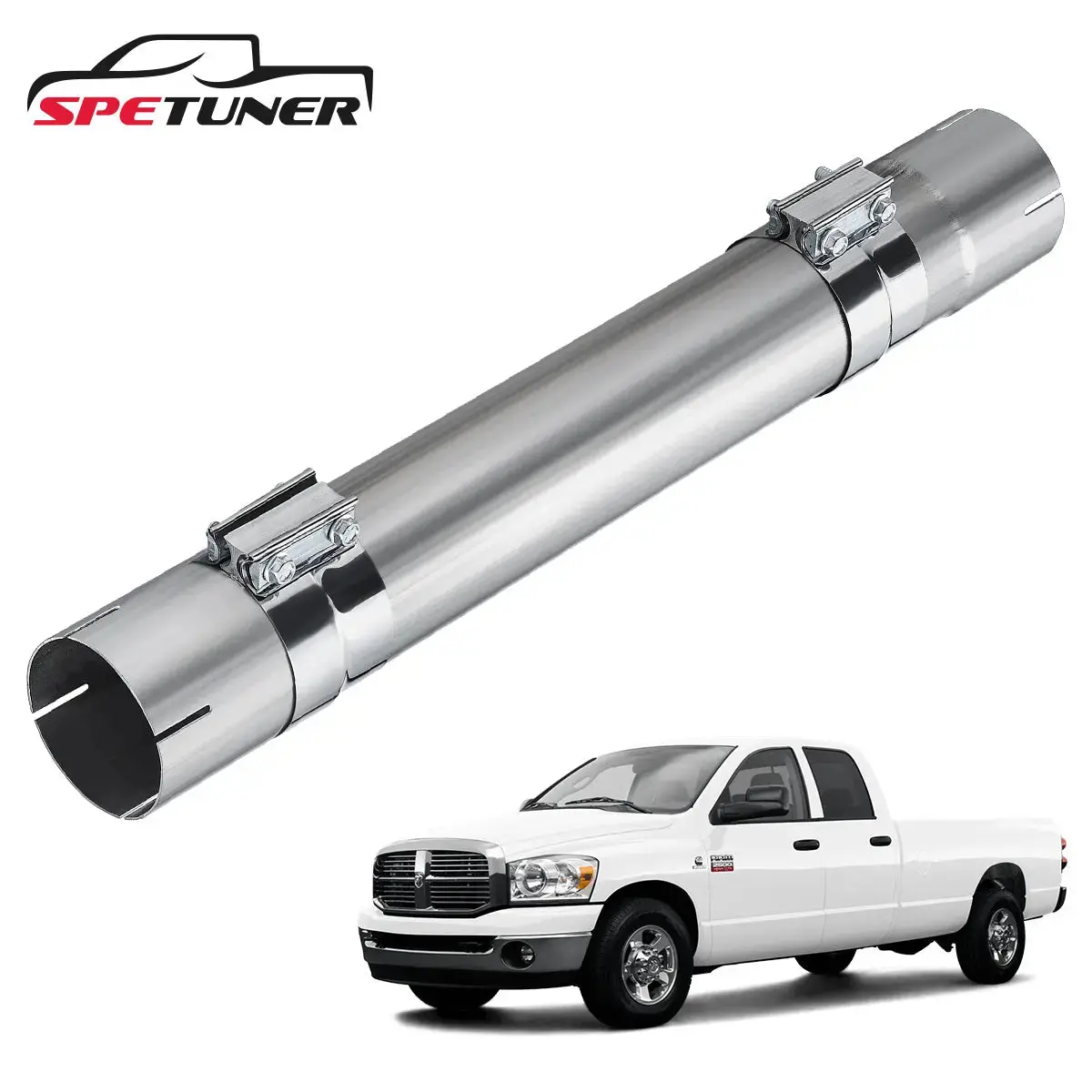 4"/5" Stainless Steel Muffler Delete Pipe 30” Length For Diesel Exhaust 1