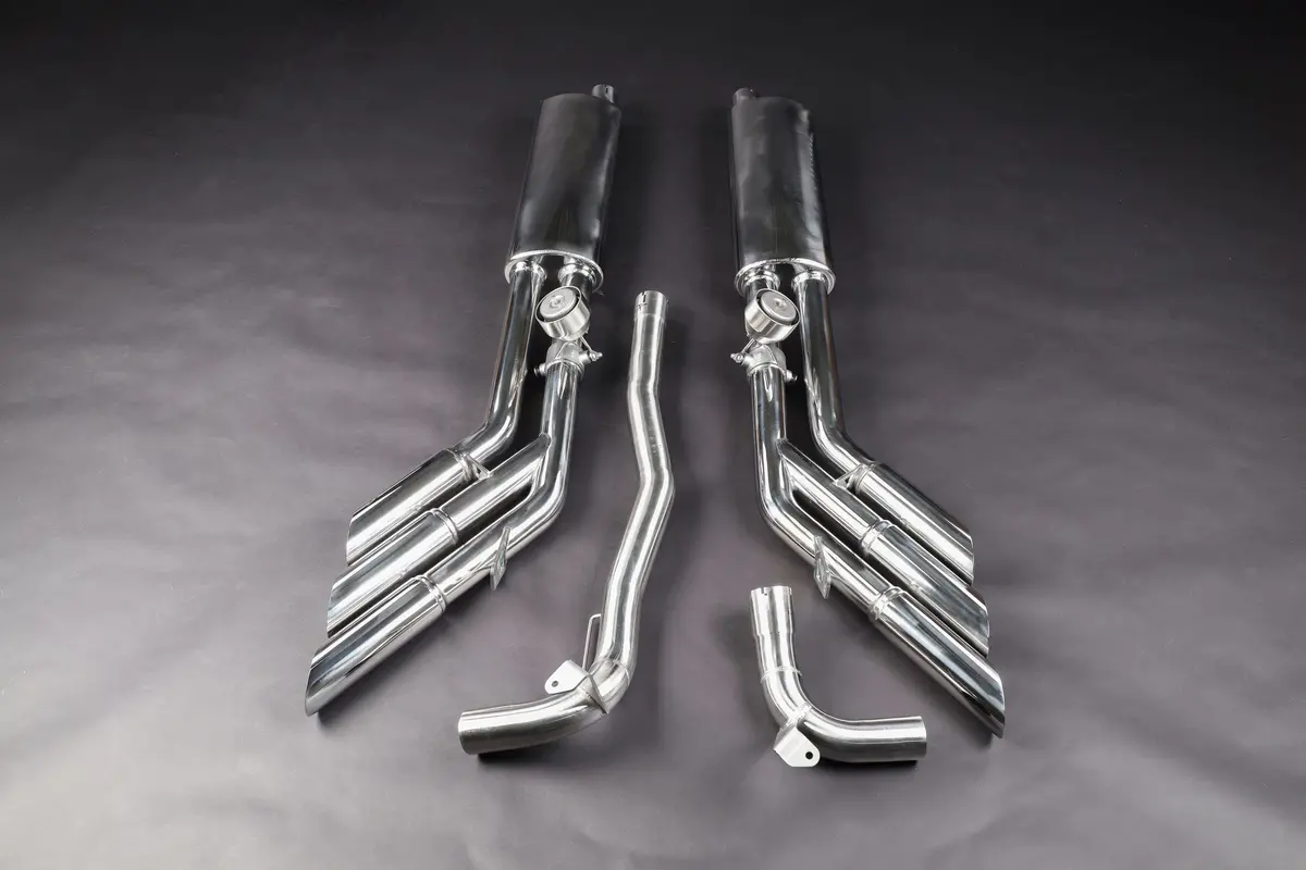 Capristo Triple Tip Valved Exhaust + 250 Cell Sport Cat Downpipes - Jeep Wrangler 4Xe 1