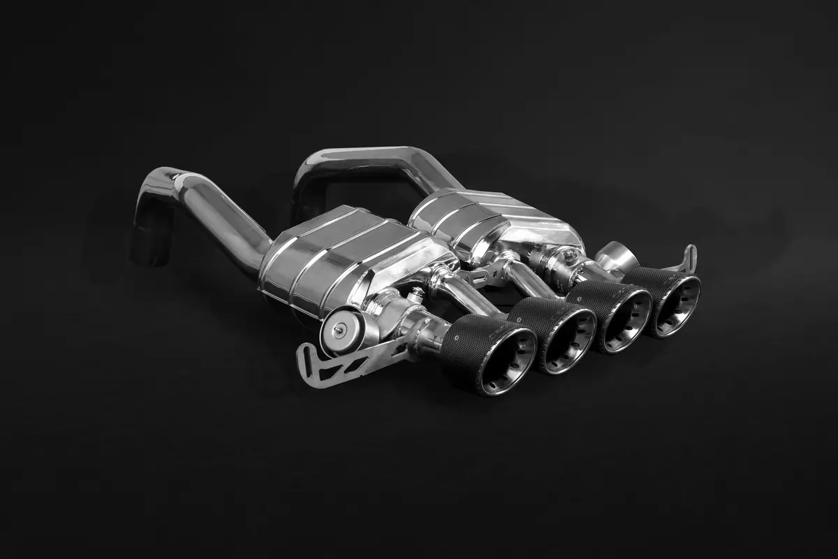 Capristo Valved Exhaust + Post Cat Spare Pipes + Carbon Tips (Ces3) - Chevrolet Corvette (C7) Stingray/Z06 1