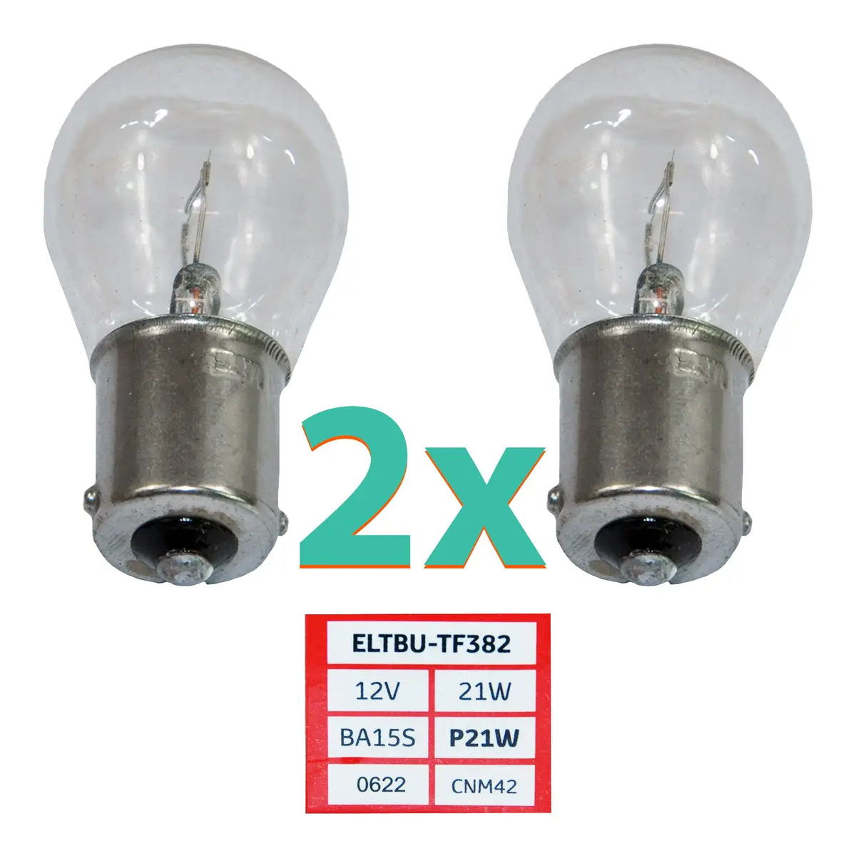 2X 382 12V 21W Bulb Stop Side Flasher Stop Tail Brake Car Fog Single Pin 1