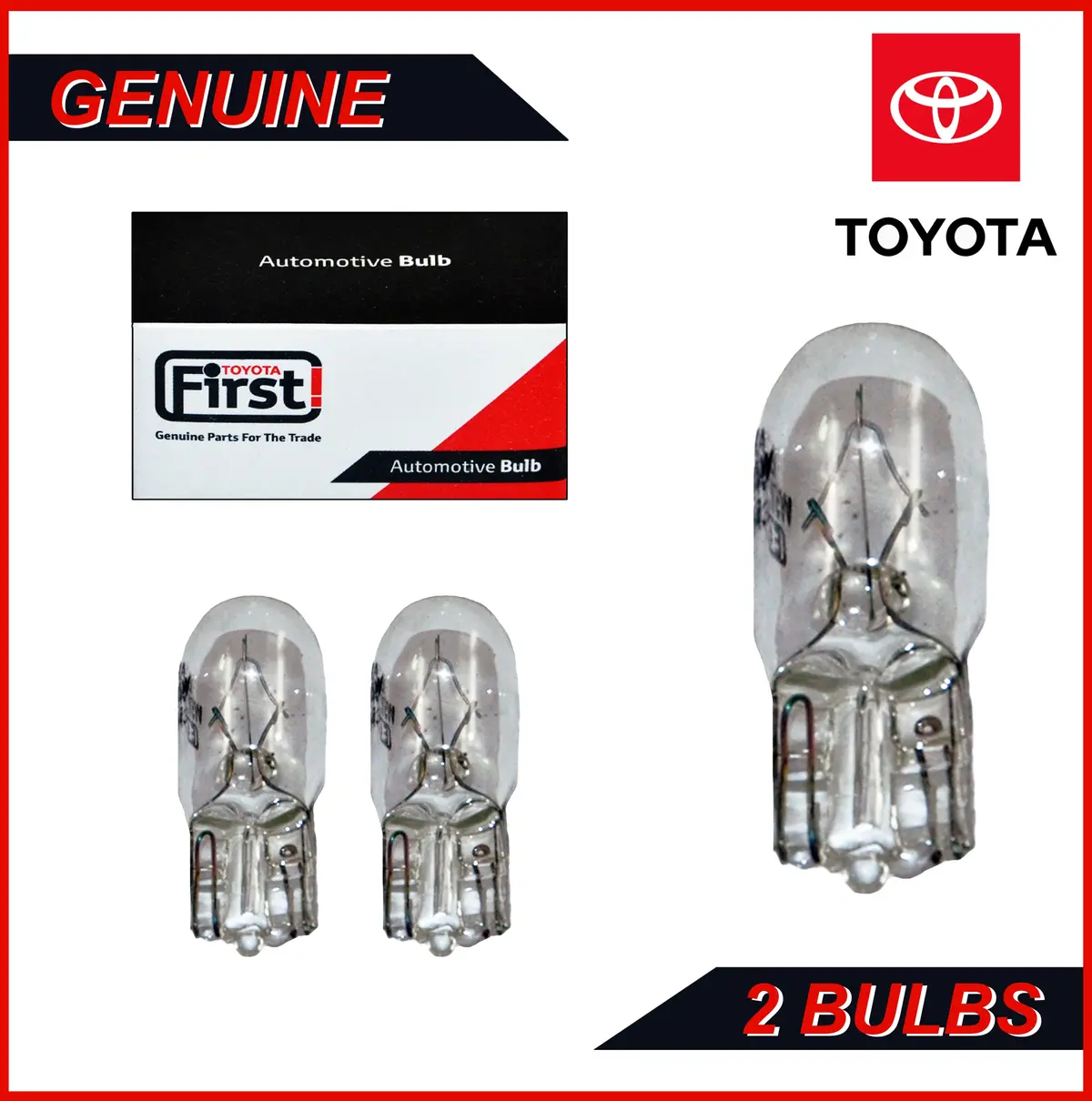 T10 501 Bulbs 12V 5W Sidelight Capless Number Plate W5w Halogen Car Bulbs X2 1