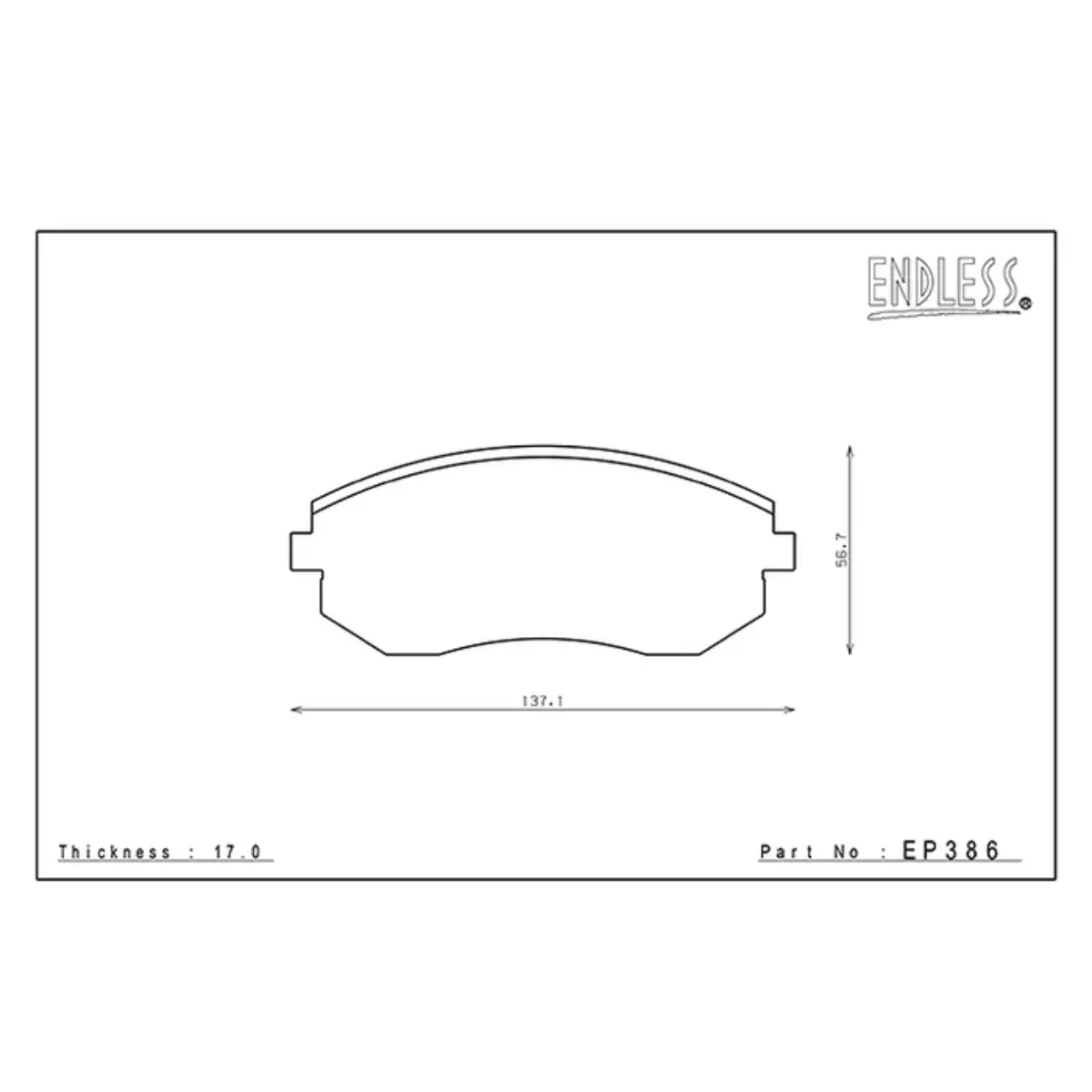 Endless Gr86 / Brz Super Street M-Sports Plus Brake Pads (Non-Brembo) 2