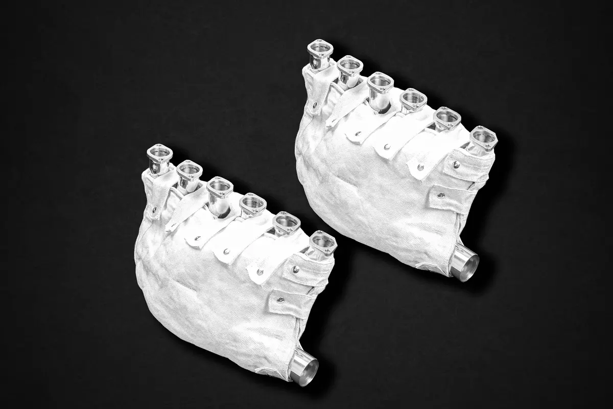 Capristo Full Exhaust Headers + Cat Spare + X Pipe Muffler + Remote - Ferrari F50 2