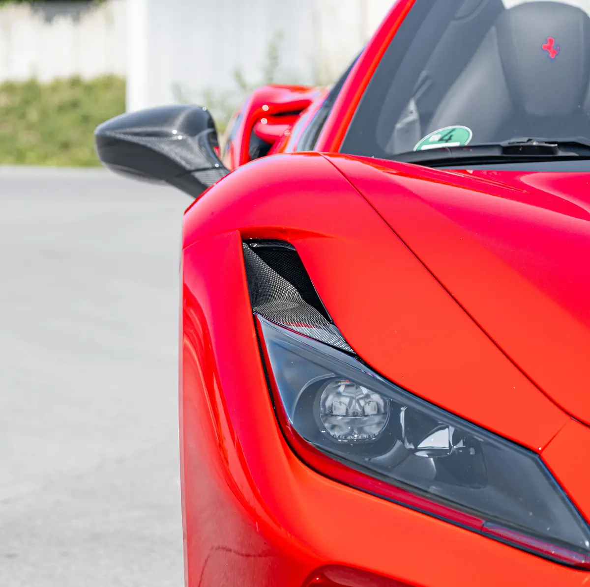 Capristo Carbon Fiber Headlight Air Vents - Ferrari F8 1