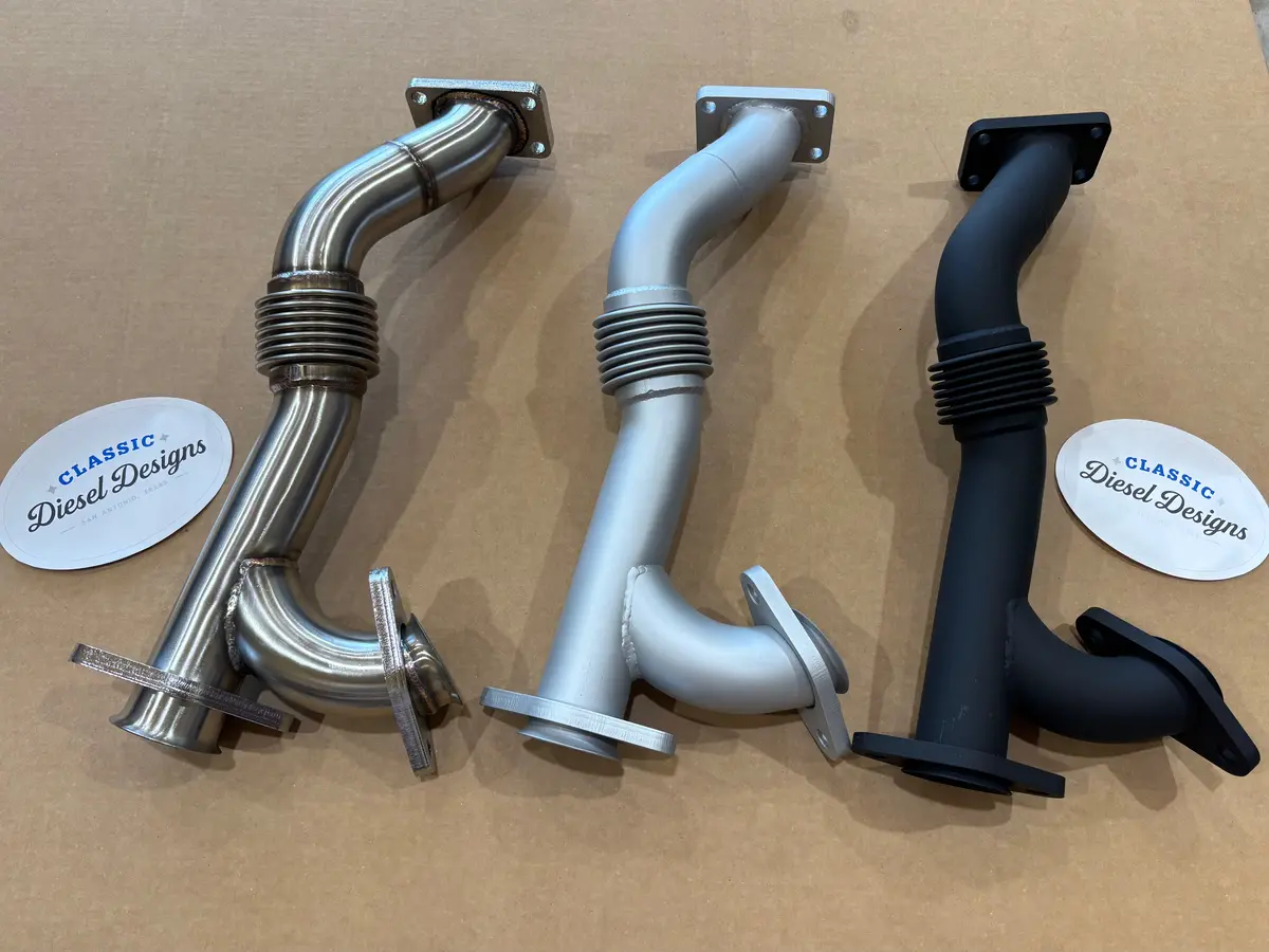6.9/7.3 Idi One Piece Stainless Bellowed Up-Pipe For Factory Turbo (Ats 093) Idi Turbo Kits 2