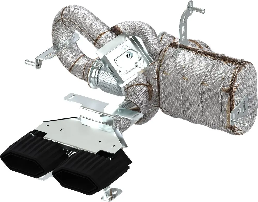 Capristo Valved Exhaust W/ Heat Shield + Carbon/Stainless Exhaust Finisher - Ktm X-Box Gt-Xr 1