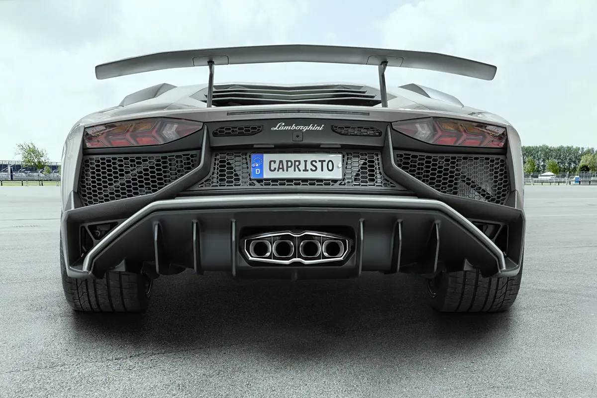 Capristo Valved Exhaust + Carbon/ Stainless Frame - Lamborghini Aventador Lp750 Sv 2